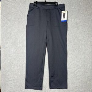 Mondetta Women's Herringbone Straight Leg Pants, Black, Size L